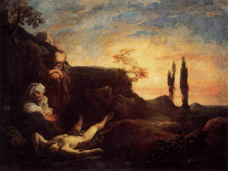 LISS, Johann Adam and Eve Mourning for Abel Germany oil painting art